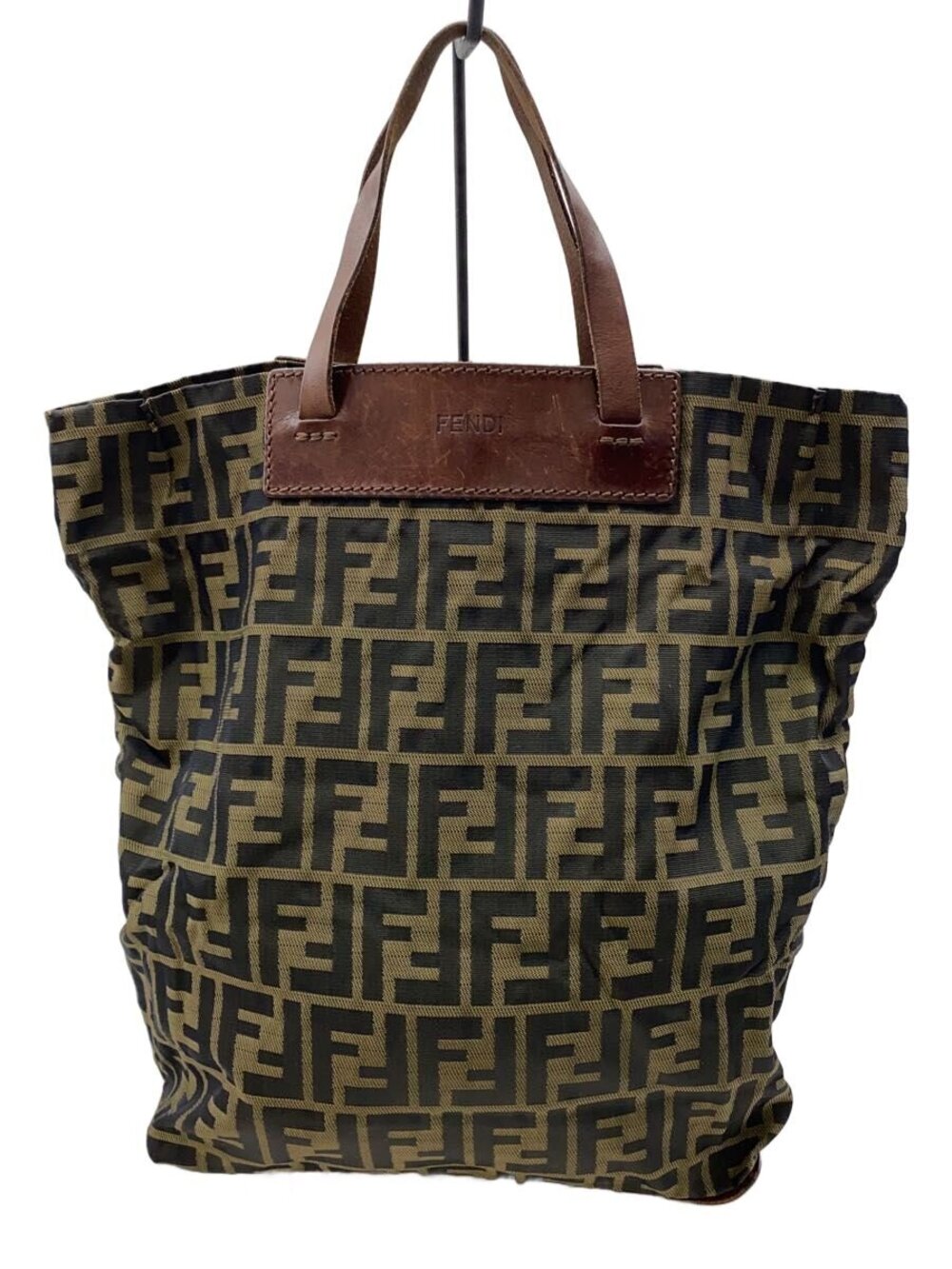 Fendi Zucca Zucca canvas leather foldable tote bag